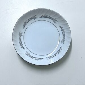 Vintage Discontinued Harmony House Platinum Scroll Coupe Soup Bowl